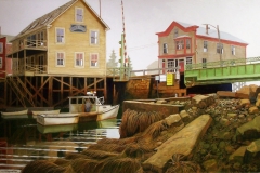 Awaiting the Bridge, 45x73, Acrylic