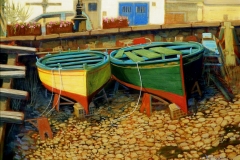 Two Workboats, 11x14